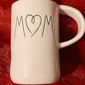 Rae Dunn Tall Pink Mom Mug